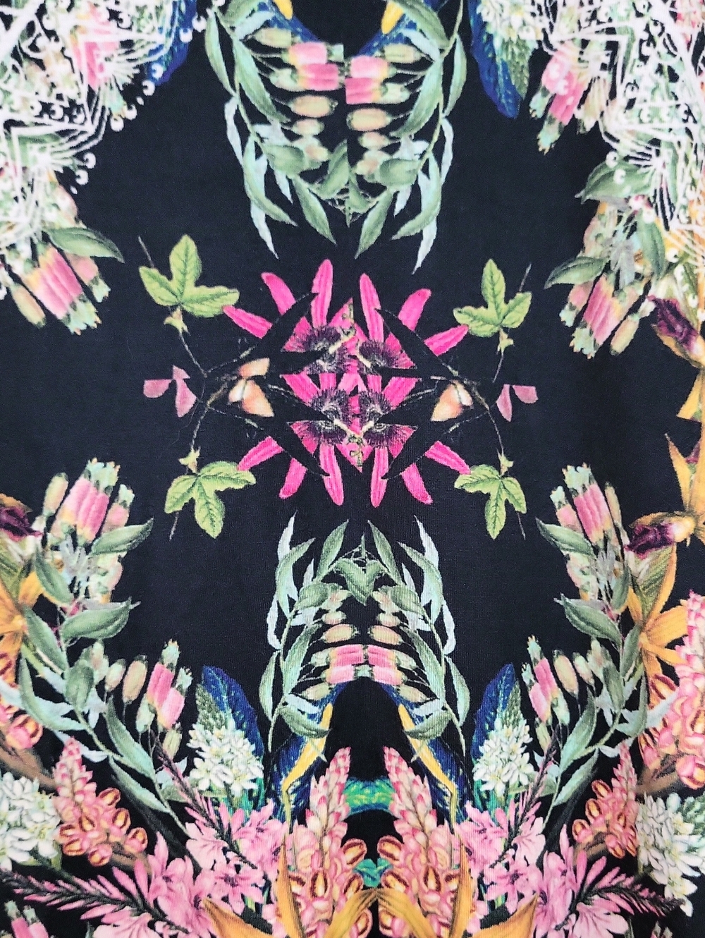 Johnny Was Scoop Neck Floral Kaleidoscope Tunic Dress Size XL - Picture 4 of 8
